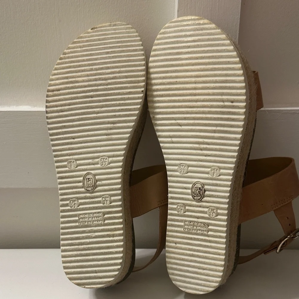 🌴🤎Chelsea Crew Tan Platform Espadrille Sandals•Size 8🤎🌴